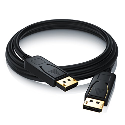 CSL – 3m Ultra HD (4k) Displayport 1.2v (DP) auf Displayport 1.2v (DP) Kabel | inkl. Speerfunktion | Auflösung bis zu 3840 x 2160 bei 30 Hz | HDCP 1.3 | bis zu 17 Gbit/s | Zertifiziert | dreifach geschirmt | 24k vergoldete Kontakte | für Grafikkarten / PC und Apple - 3